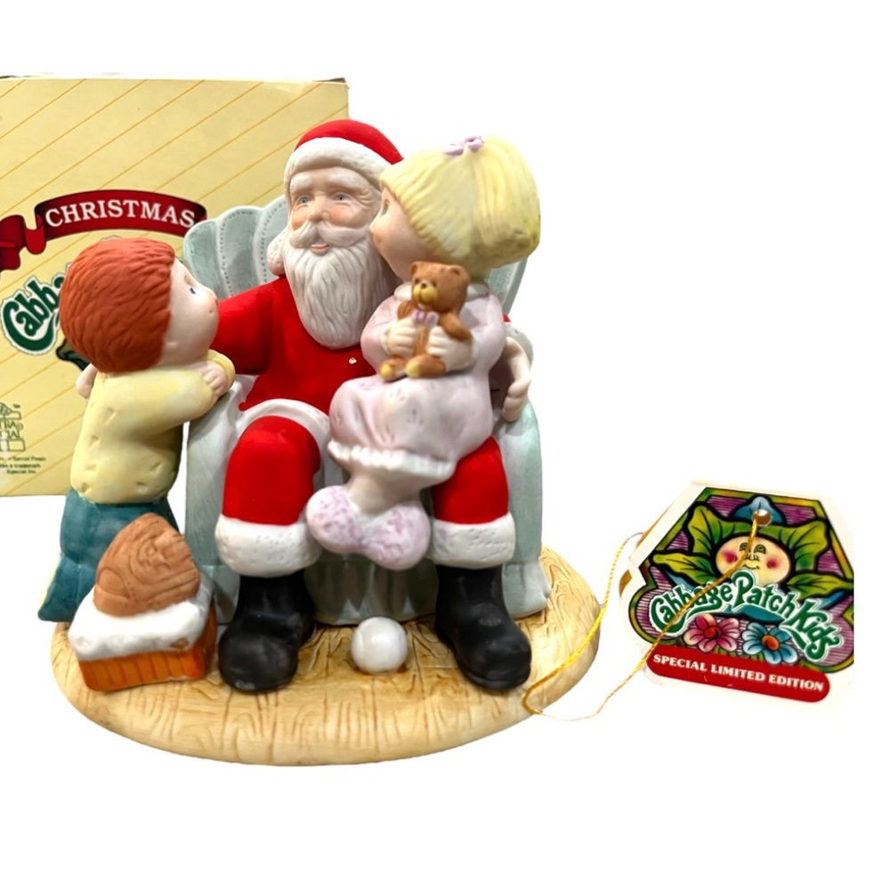 1985 Cabbage Patch Kids  " Christmas Wishes "  Figurine  In Box